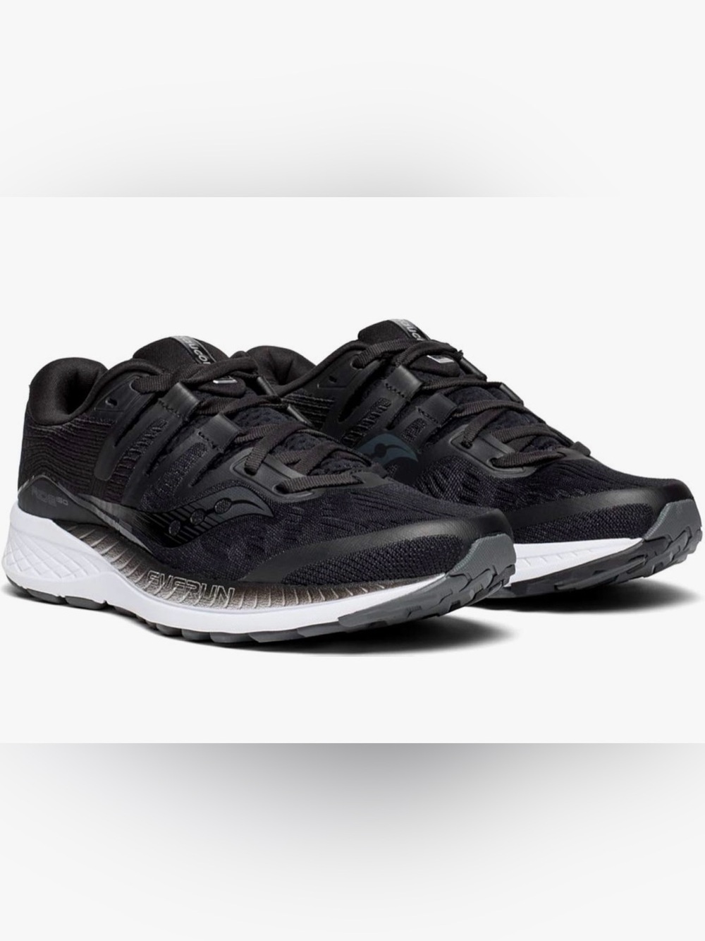 New In Box women’s Saucony Ride ISO running shoes, black, size 5